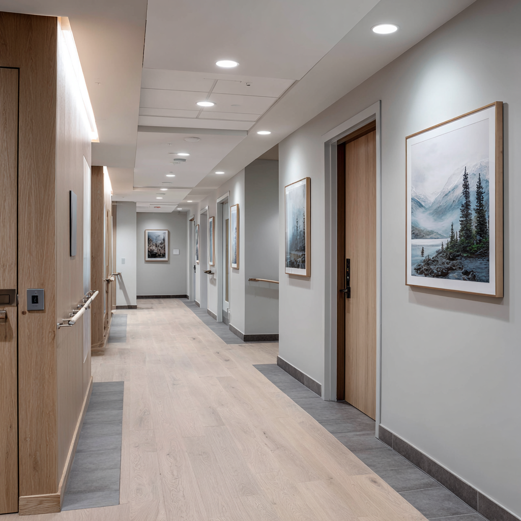 Therapeutic outdoor spaces at MSH Treatment facility